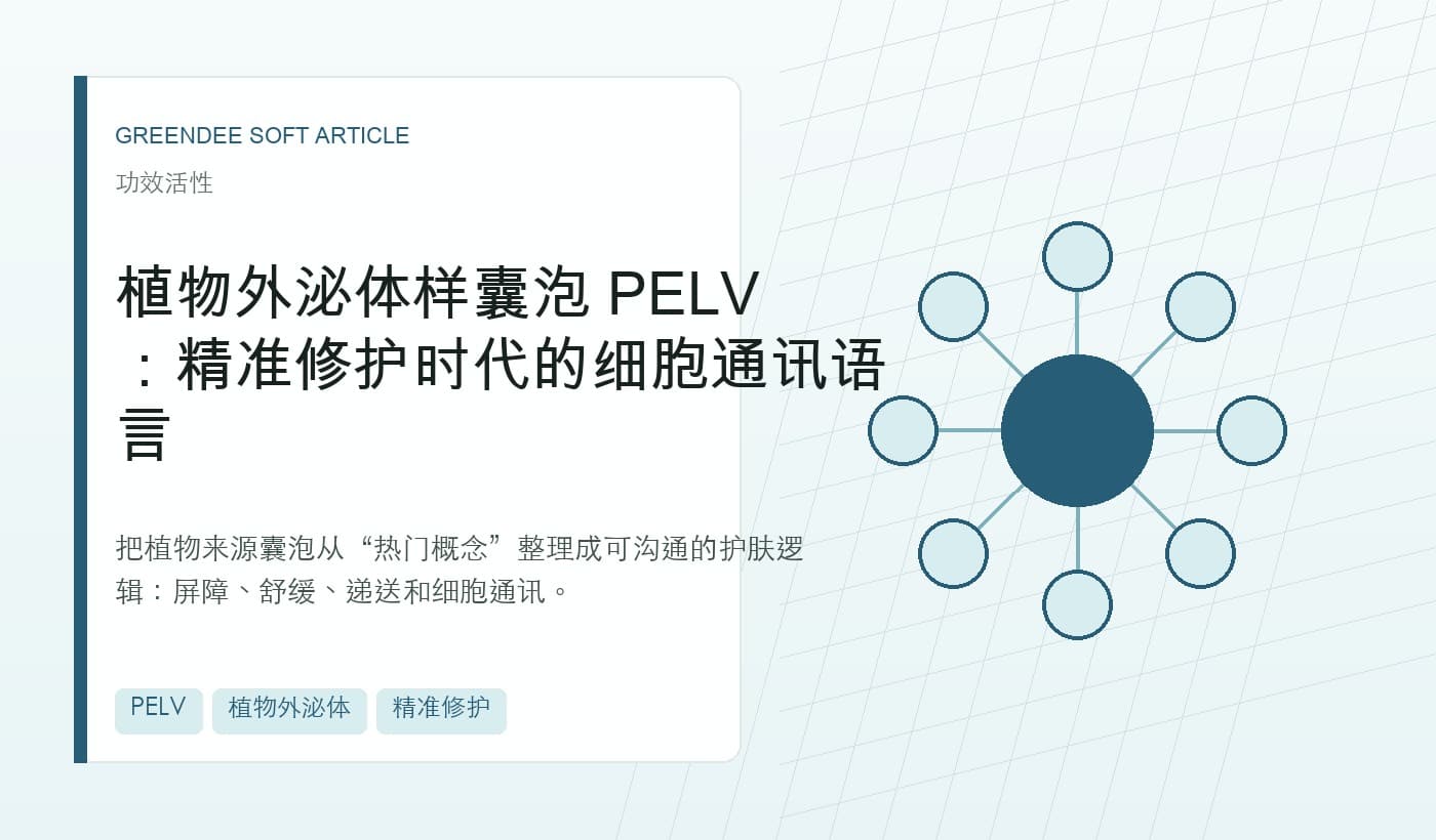 植物外泌体样囊泡 PELV:精准修护时代的细胞通讯语言 封面